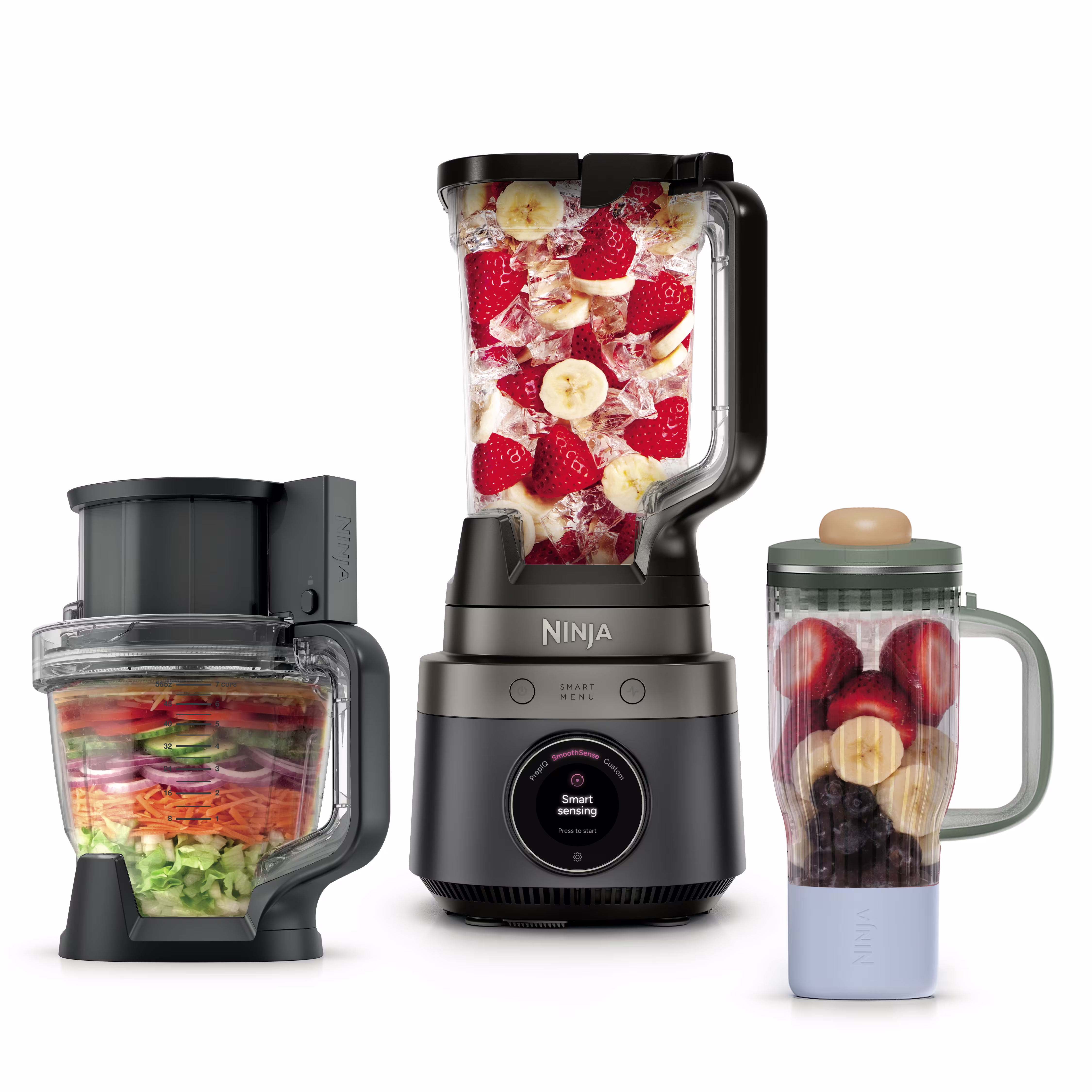 Ninja CrushBOSS 3-in-1 Blender, Tumbler & Food Processor in Onyx