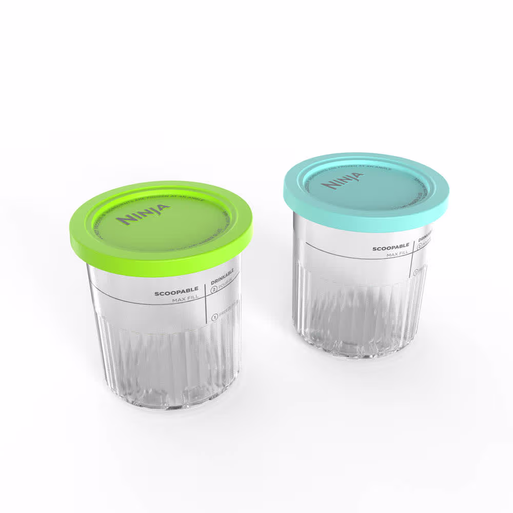 Ninja 2 Pack CREAMi Deluxe Pint, Compatible with CREAMi XL Deluxe NC500 Series — Cream