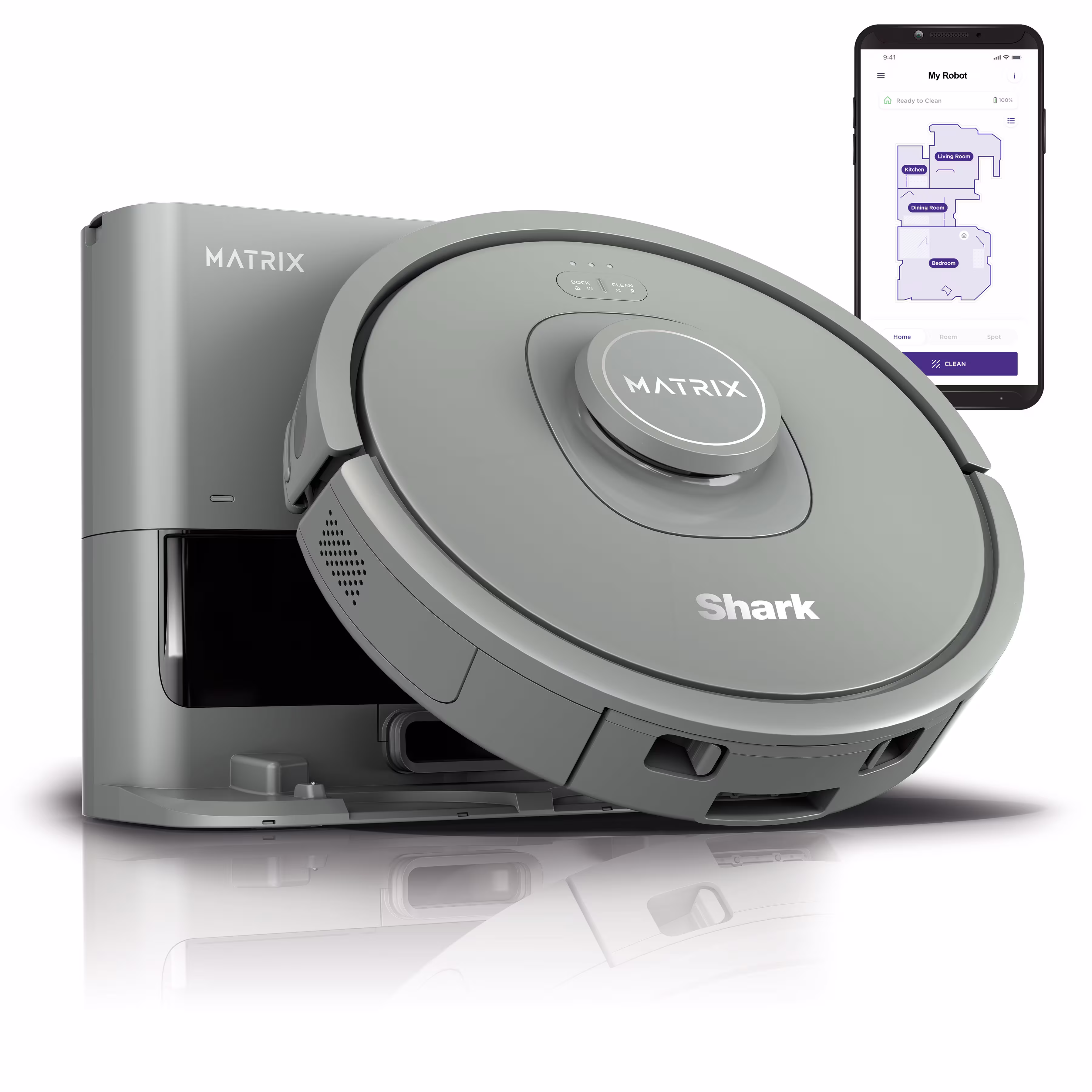 Shark Matrix Robot Vacuum and Self-Empty Base — Can