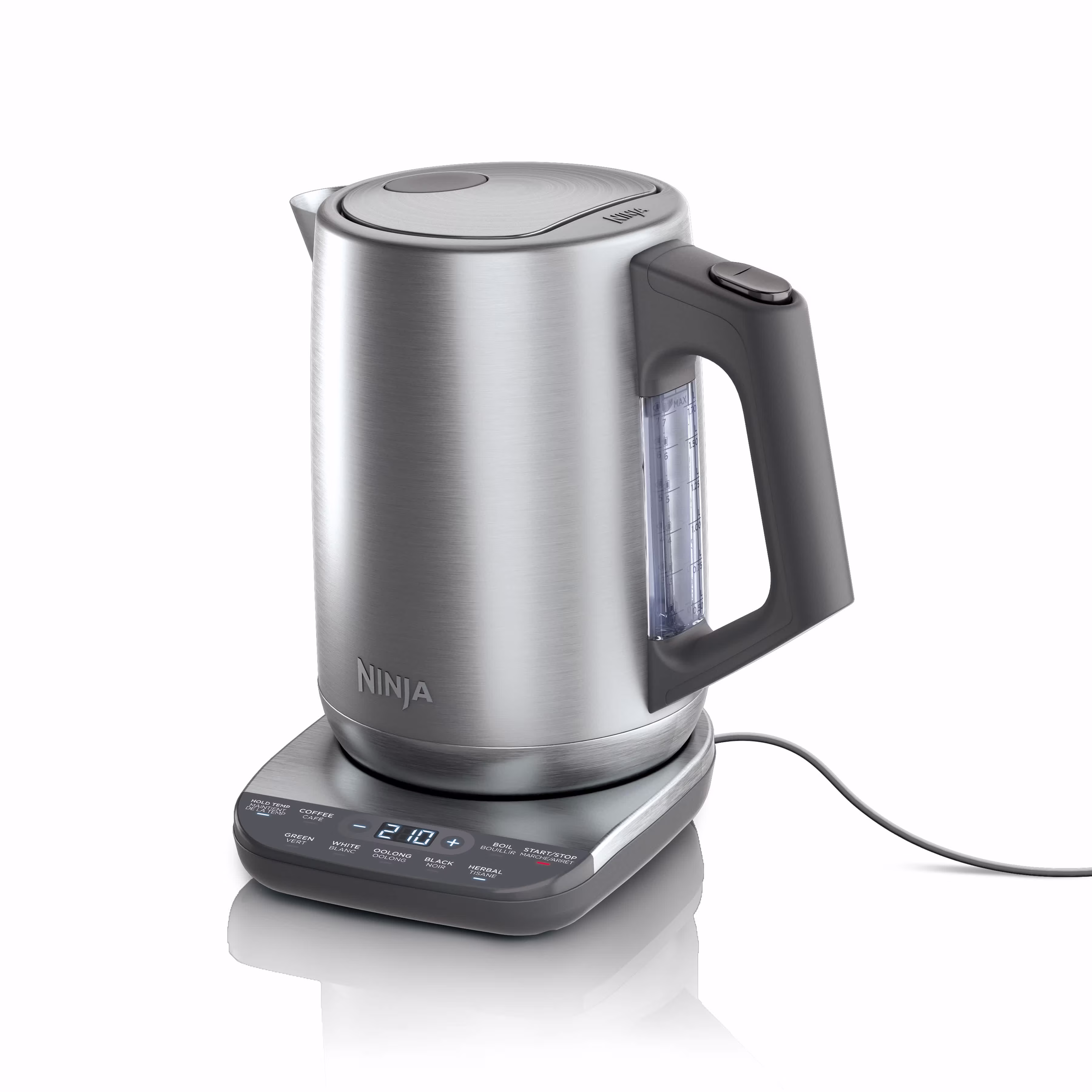 Ninja KT200C Precision Temperature Electric Kettle, 1500 watts, BPA Free, Stainless, 7-Cup Capacity, Hold Temp Setting