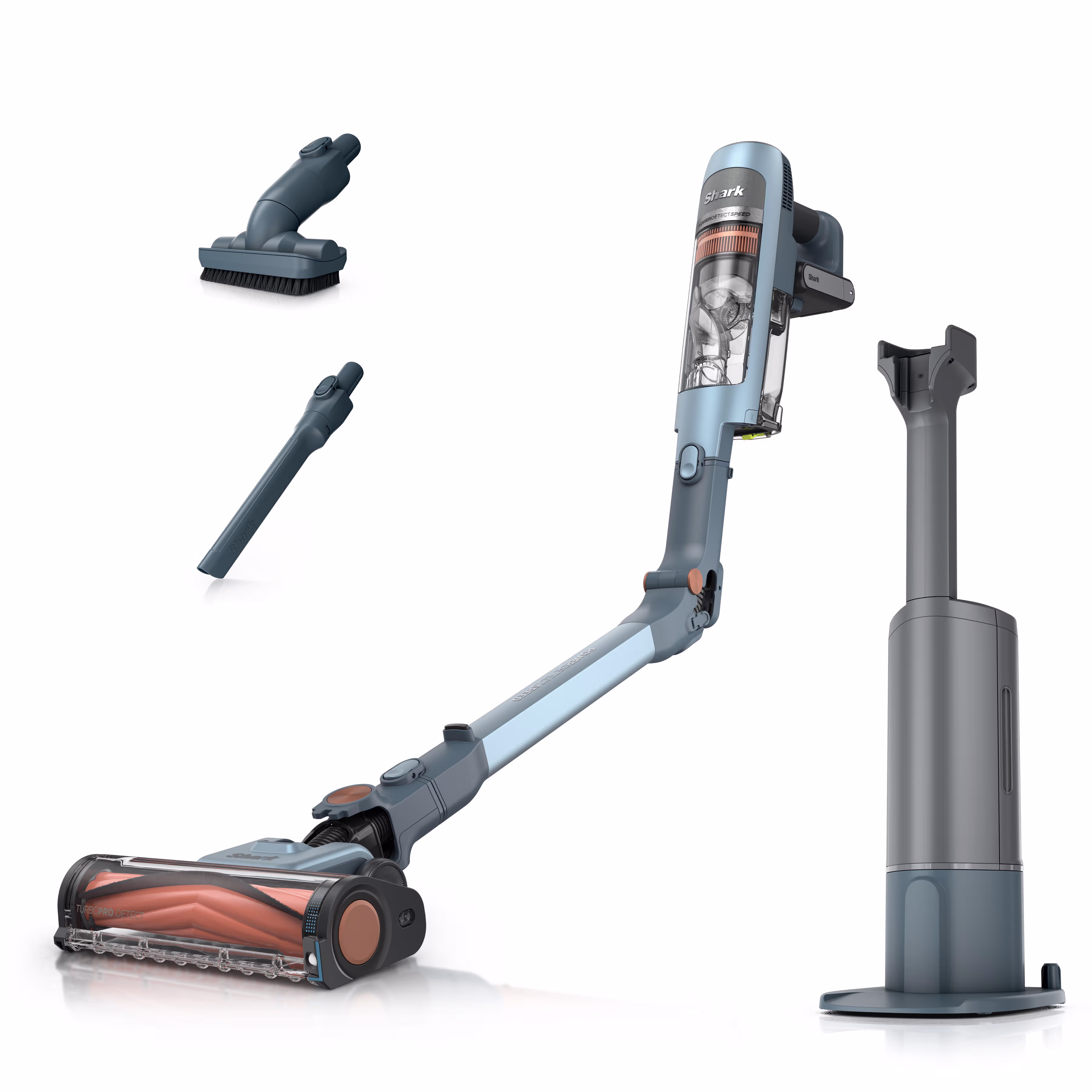 Shark PowerDetect Speed Cordless Vacuum Clean & Empty System, Ice Blue — Light