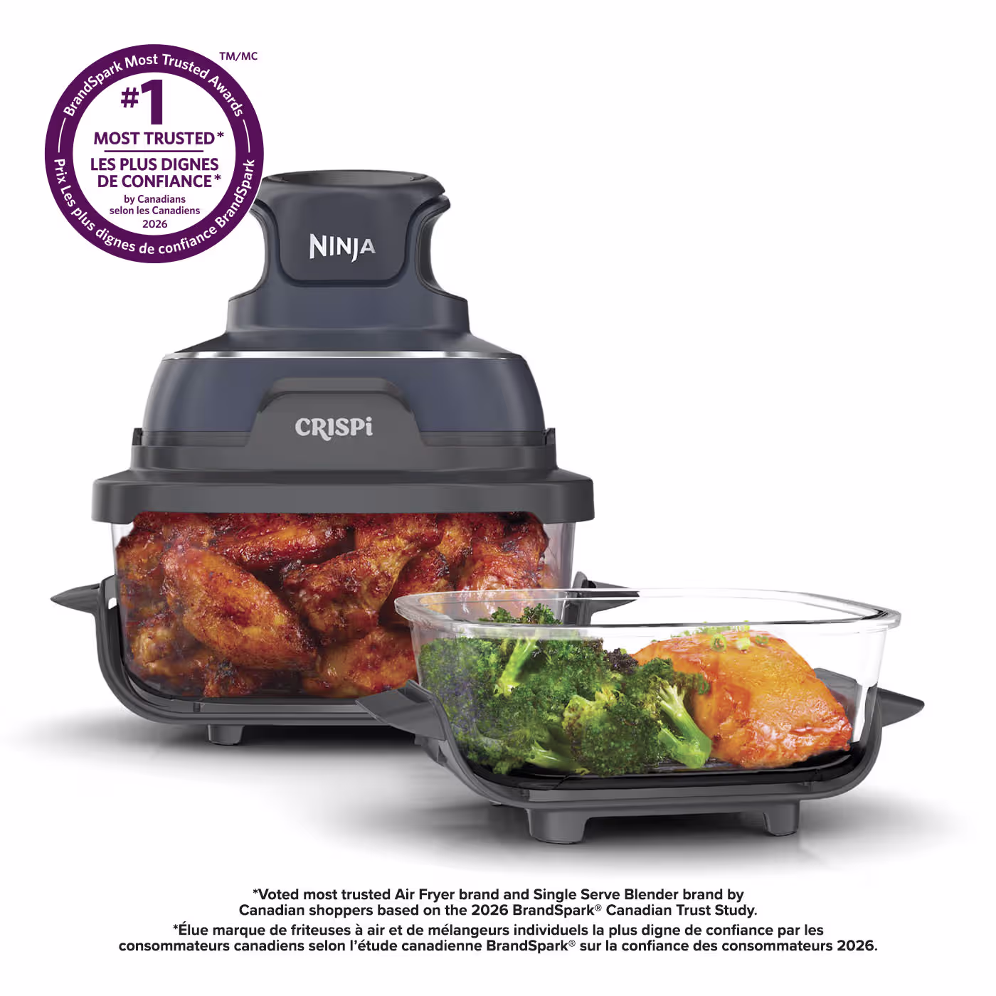 Ninja Crispi 4-in-1 Portable Glass Air Fryer Cooking System, Sage Green