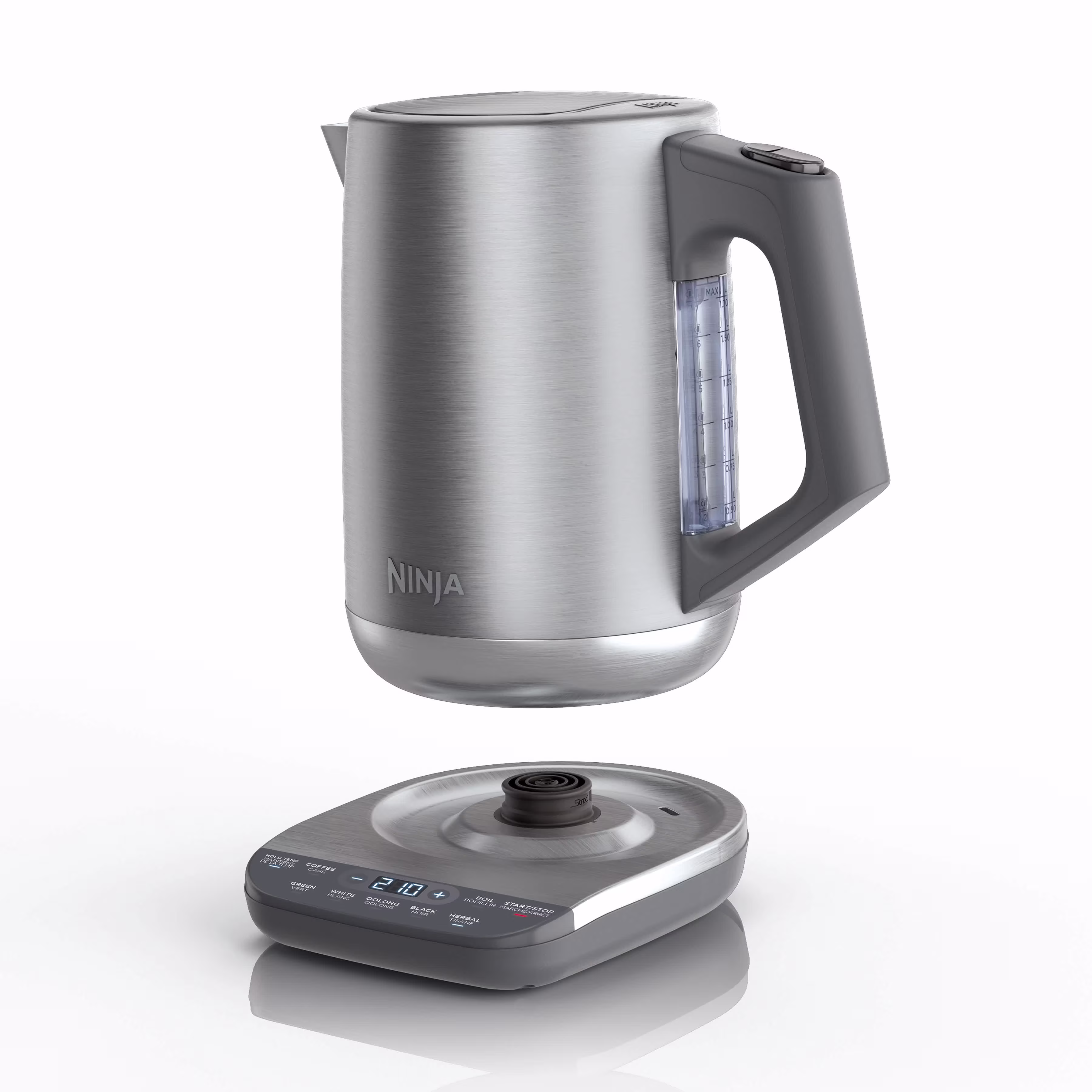 Ninja KT200C Precision Temperature Electric Kettle, 1500 watts, BPA Free, Stainless, 7-Cup Capacity, Hold Temp Setting - Image 2