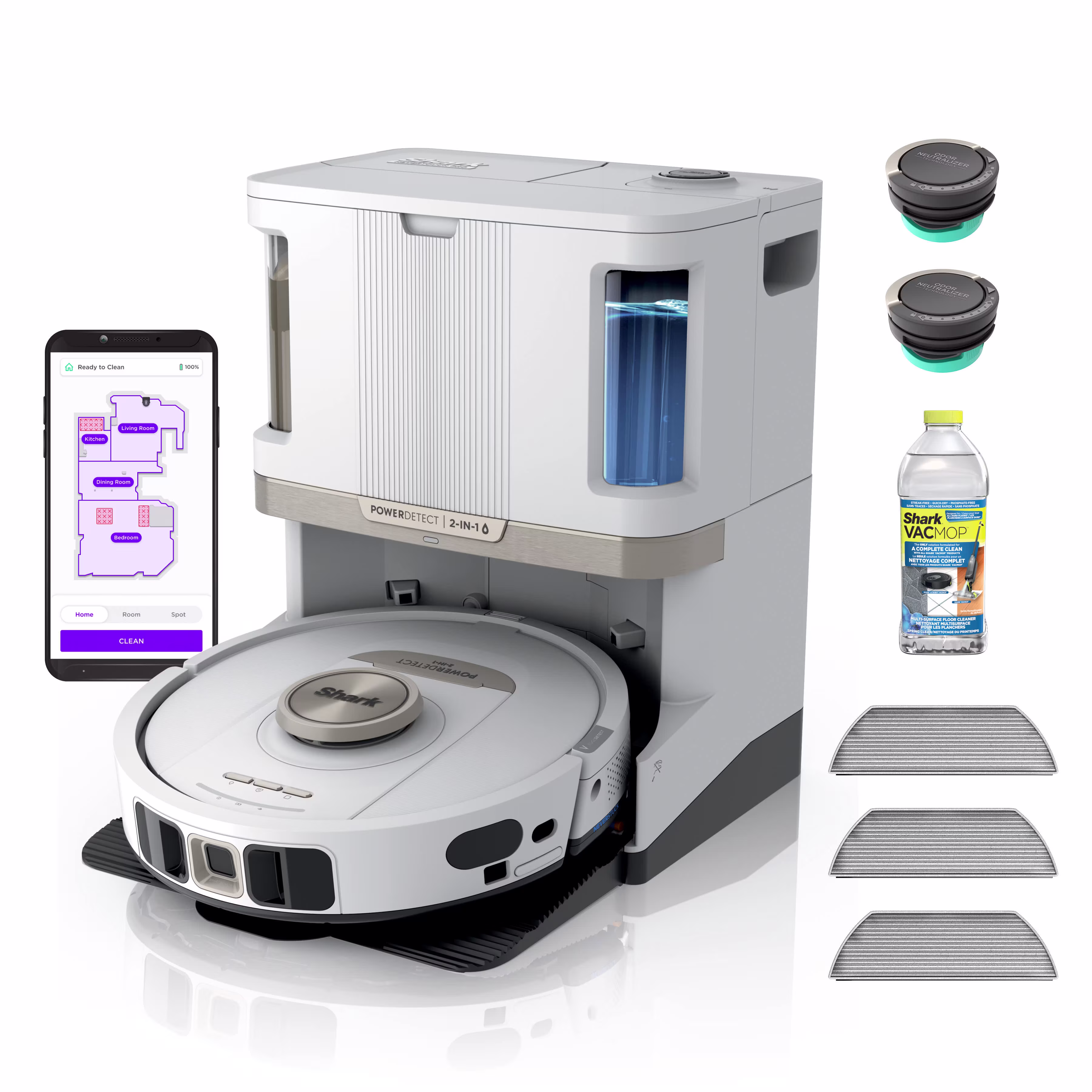Shark PowerDetect 2-in-1 Robot Vacuum and Mop with NeverTouch Pro Base — Catalog Product