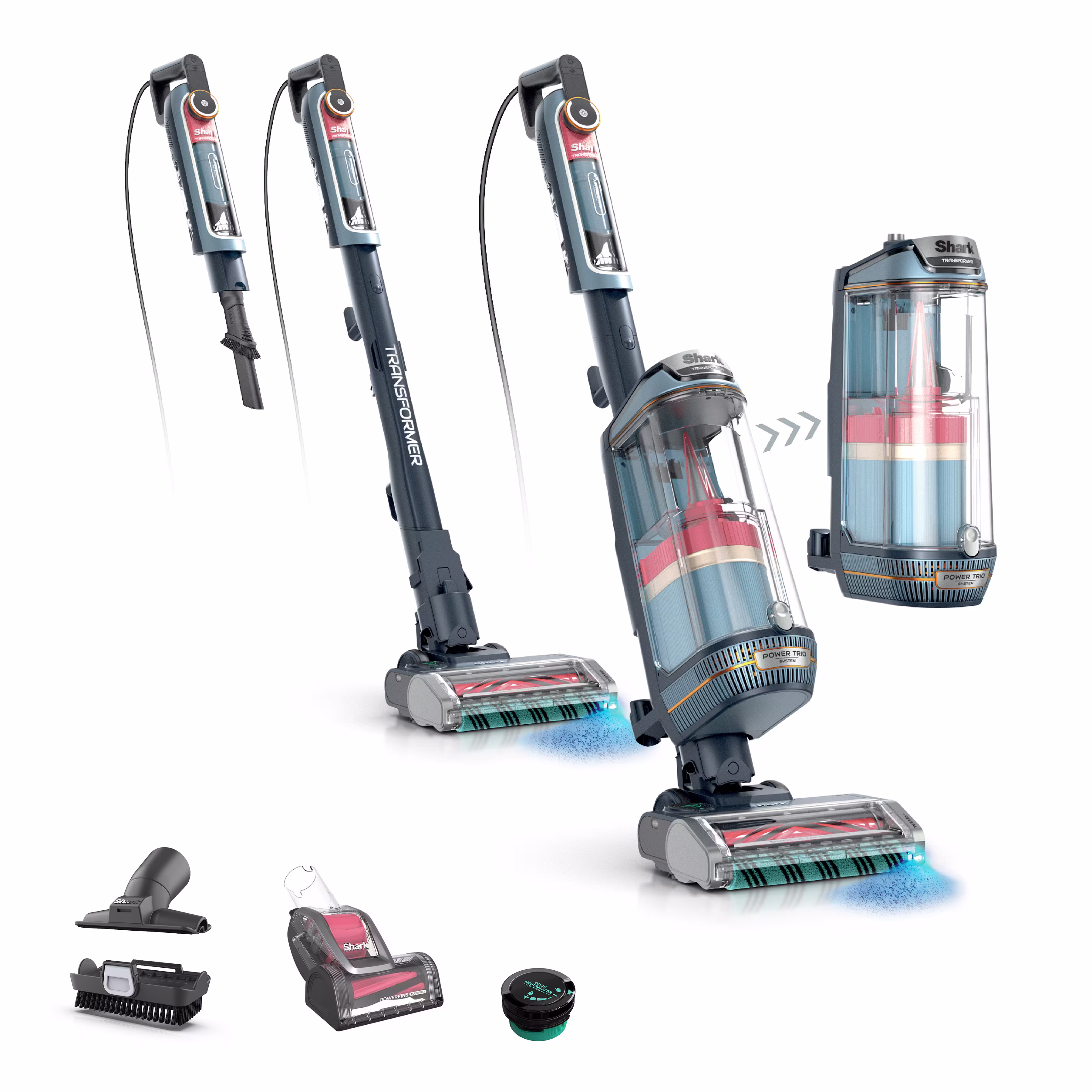 Shark PowerDetect Transformer PowerTrio System Upright Vacuum with Detect and Reveal — Catalog Product