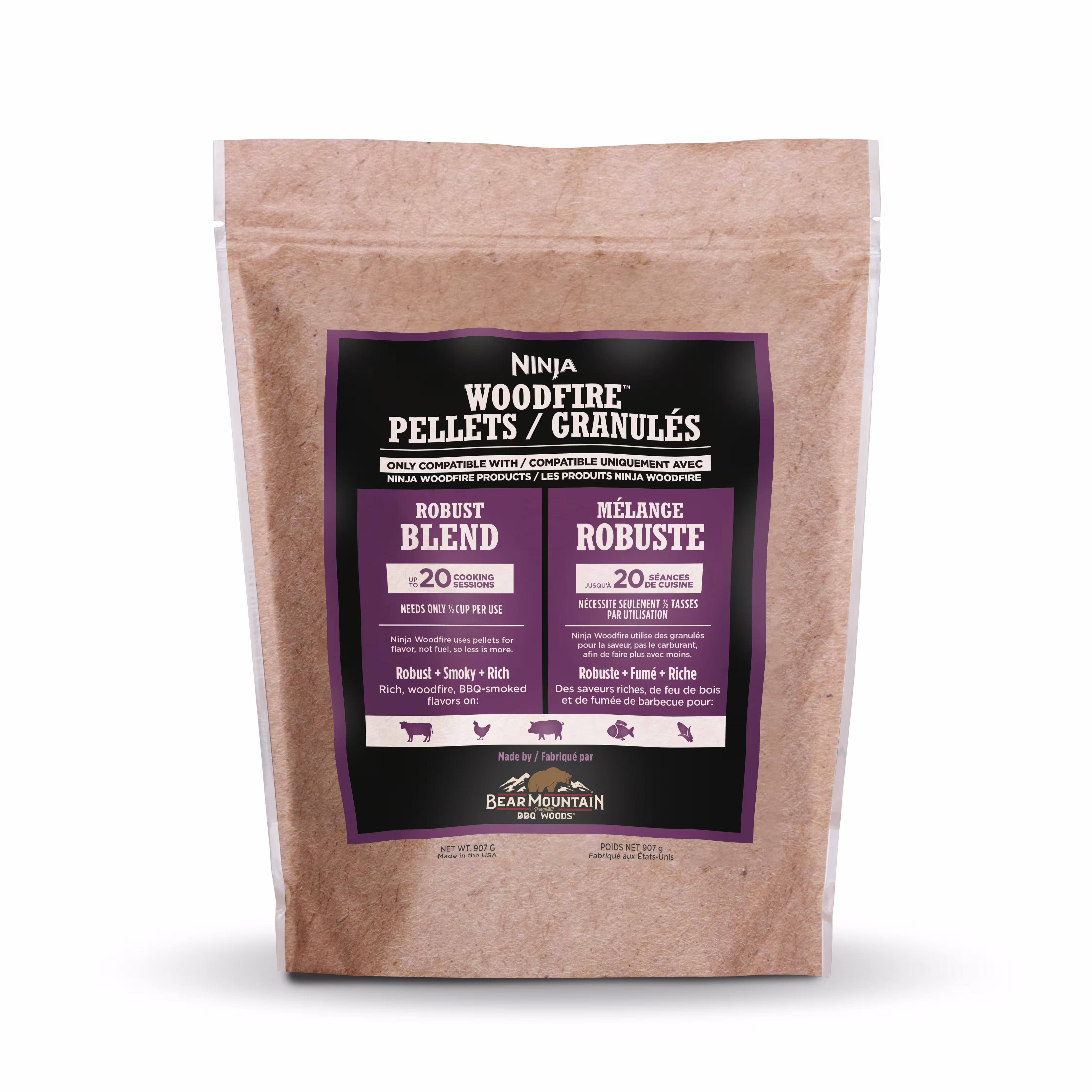 Ninja Woodfire Pellets, Robust Blend 2-lb Bag