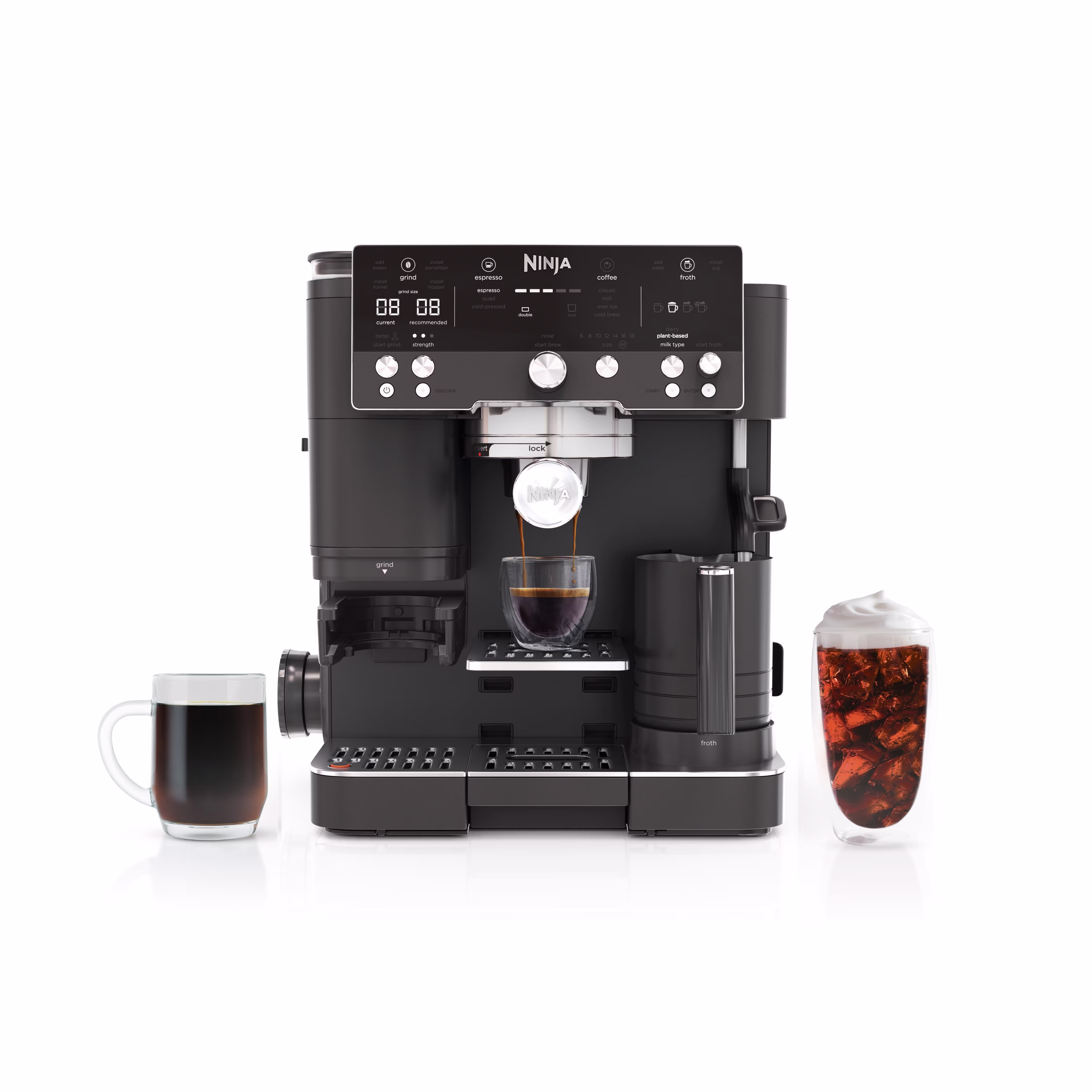 Ninja Luxe Café Premier Series 3-in-1 Espresso Machine Drip Coffee Maker & Cold Brew Machine, Midnight Black — Catalog Product