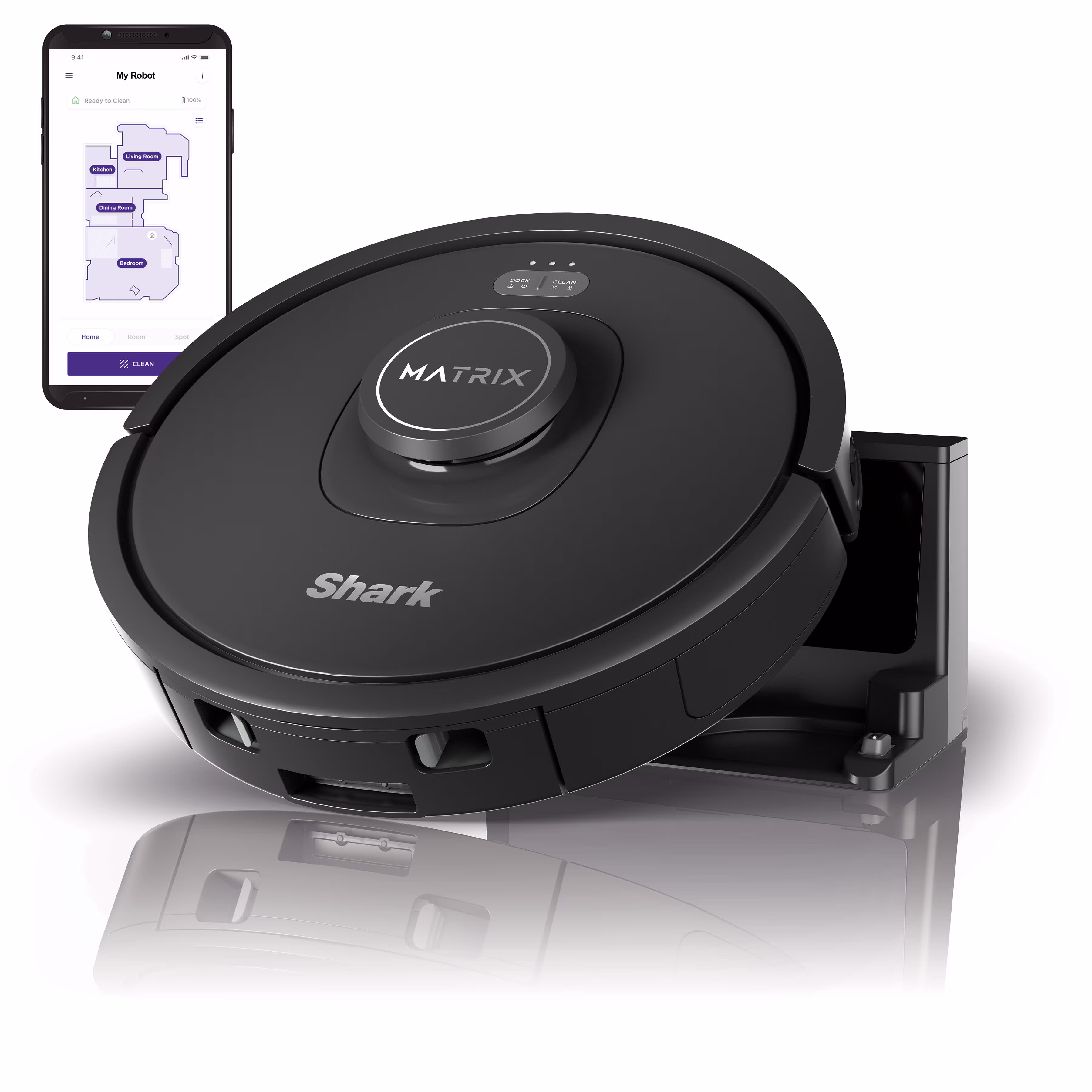 Shark Matrix Robot Vacuum for Carpets and Hardfloors with Self-Cleaning Brushroll and Precision Mapping — Catalog Product