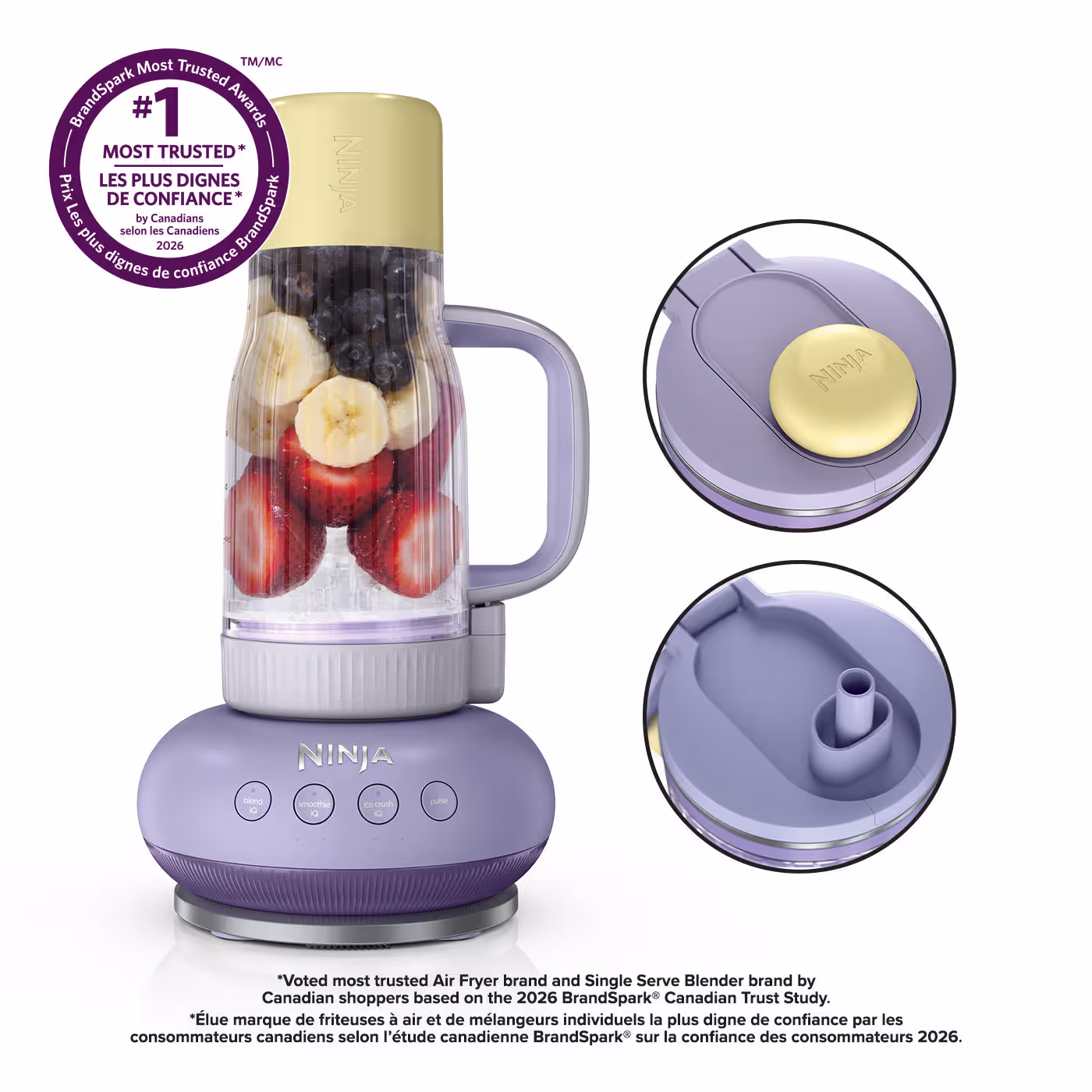 Ninja BlendBOSS Tumbler Blender with 26oz Travel Tumbler & Removable Straw, Watermelon BubbleGum