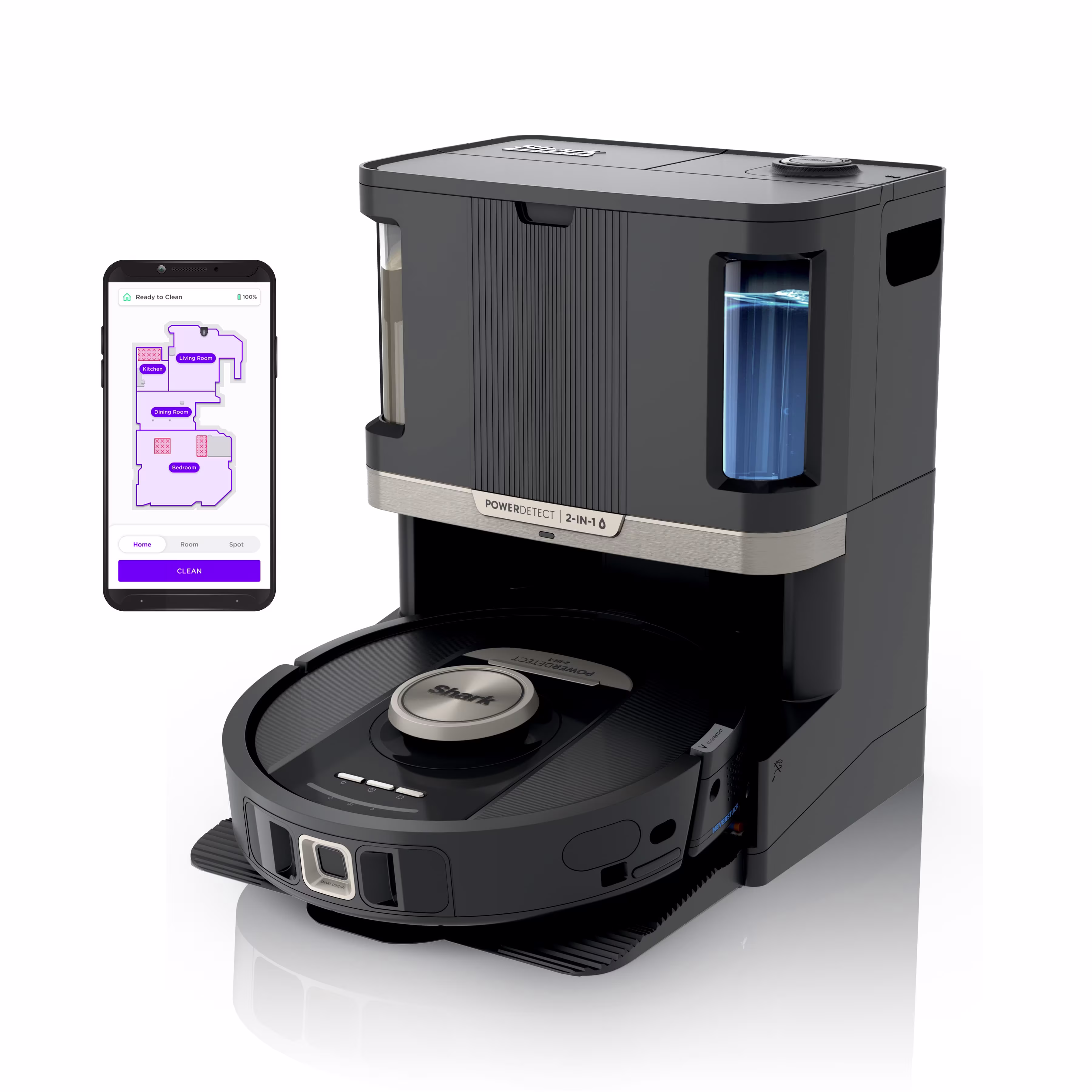 Shark PowerDetect Robot Vacuum and Mop and NeverTouch Base — Pad